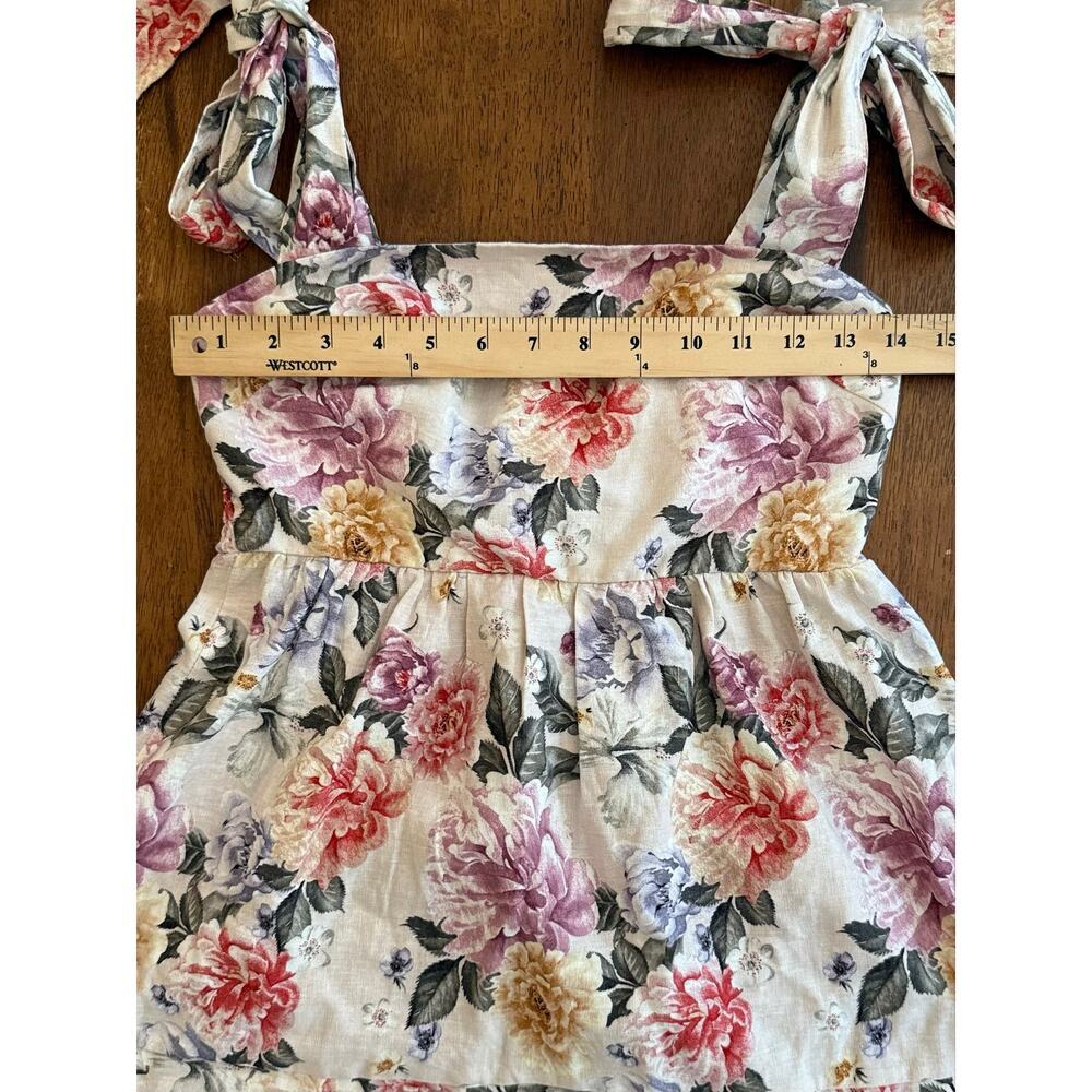 NWT House of Harlow 1960 Linen Blend Floral Maxi Dress Size Small - Picture 4 of 8